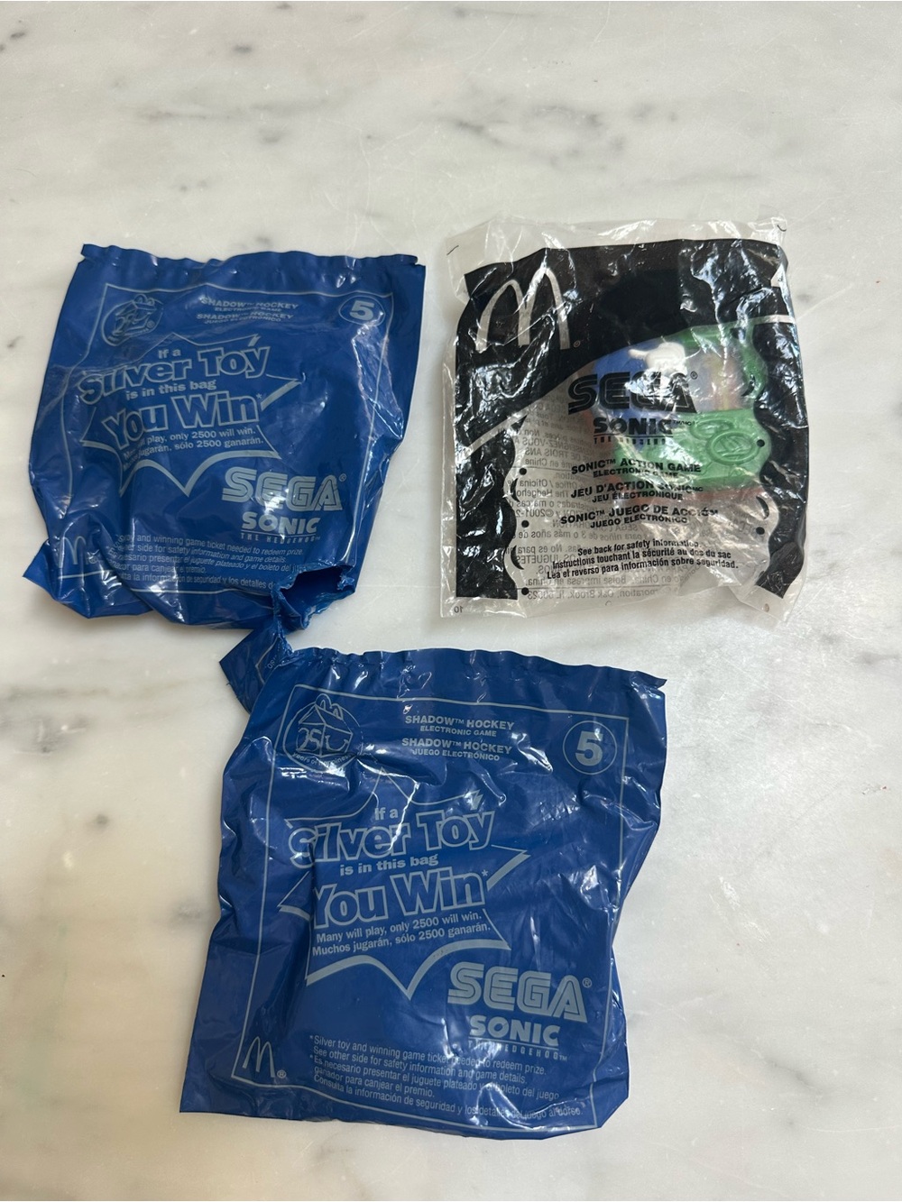 Vintage 2004 Sega Sonic the Hedgehog McDonald’s Toys (Set of 3)